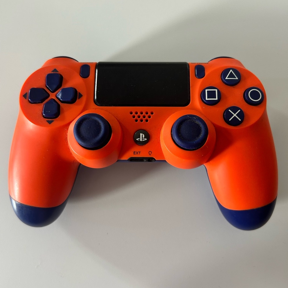 Sony Dualshock 4 Controller PS4 Orange and Blue Wireless Precision